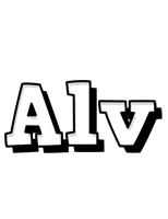 Alv snowing logo