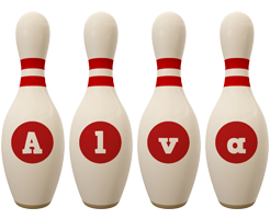 Alva bowling-pin logo