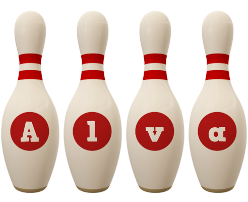Alva bowling-pin logo