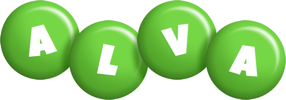 Alva candy-green logo