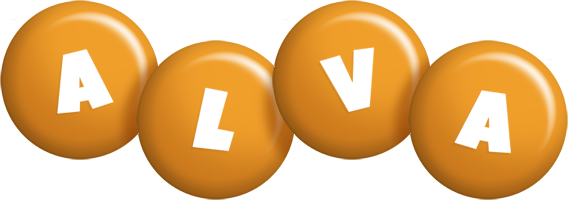 Alva candy-orange logo