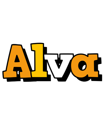 Alva cartoon logo