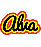 Alva flaming logo