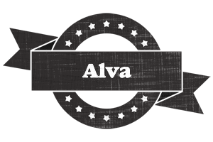 Alva grunge logo