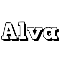 Alva snowing logo