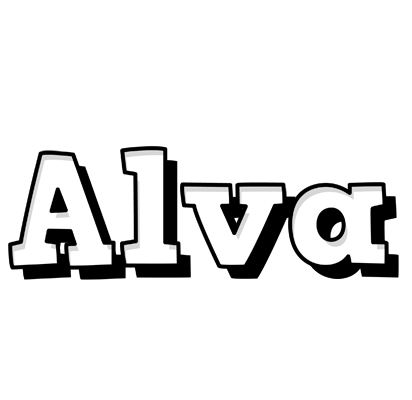 Alva snowing logo