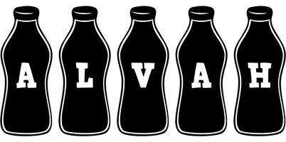 Alvah bottle logo