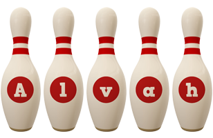 Alvah bowling-pin logo