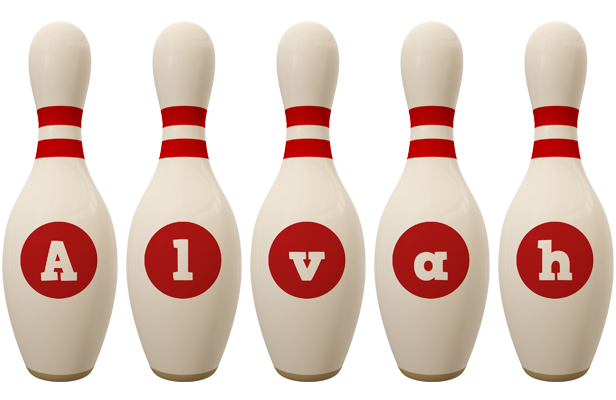 Alvah bowling-pin logo