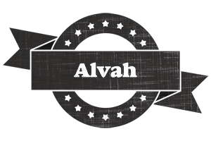 Alvah grunge logo