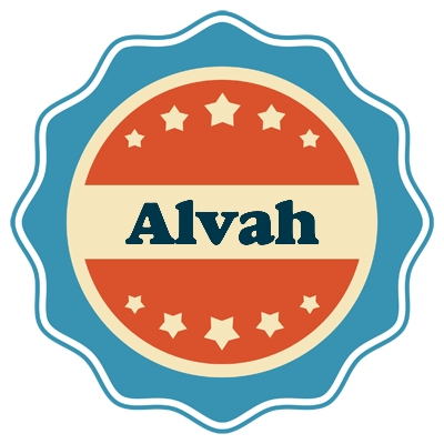 Alvah labels logo