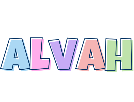 Alvah pastel logo