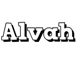 Alvah snowing logo