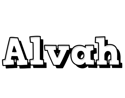 Alvah snowing logo
