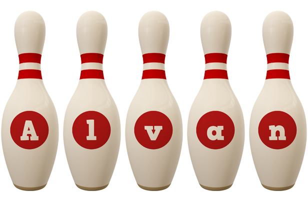 Alvan bowling-pin logo