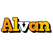 Alvan cartoon logo