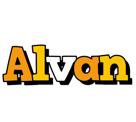 Alvan cartoon logo