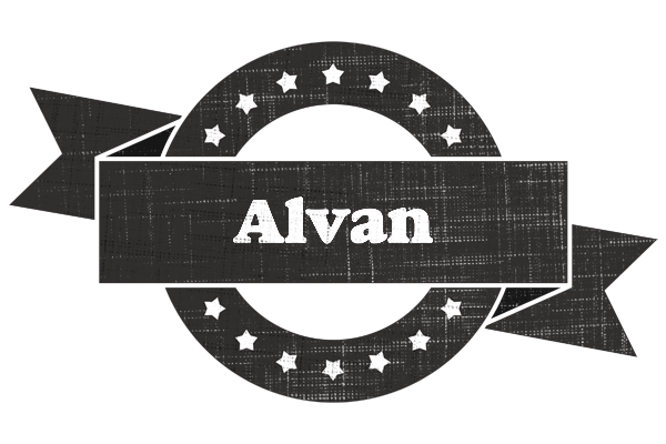 Alvan grunge logo