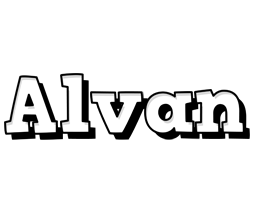 Alvan snowing logo