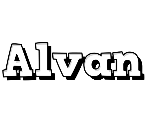 Alvan snowing logo