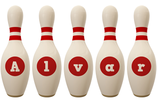 Alvar bowling-pin logo