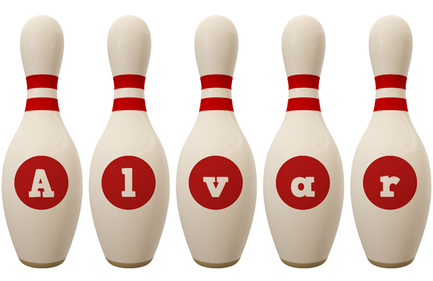 Alvar bowling-pin logo