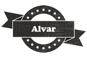 Alvar grunge logo