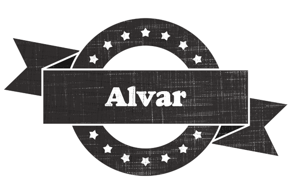 Alvar grunge logo