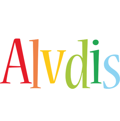 Alvdis birthday logo