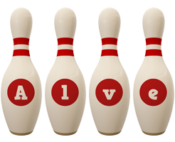 Alve bowling-pin logo