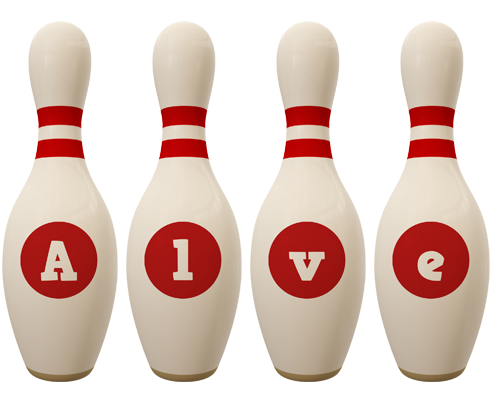 Alve bowling-pin logo