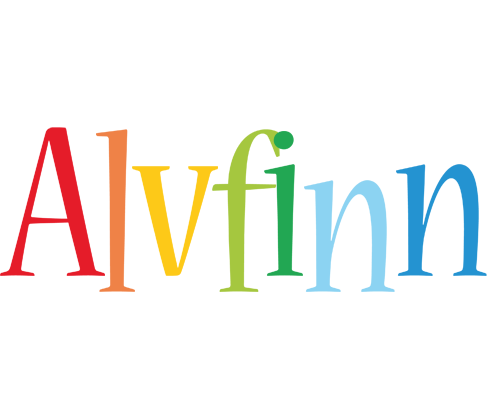 Alvfinn birthday logo