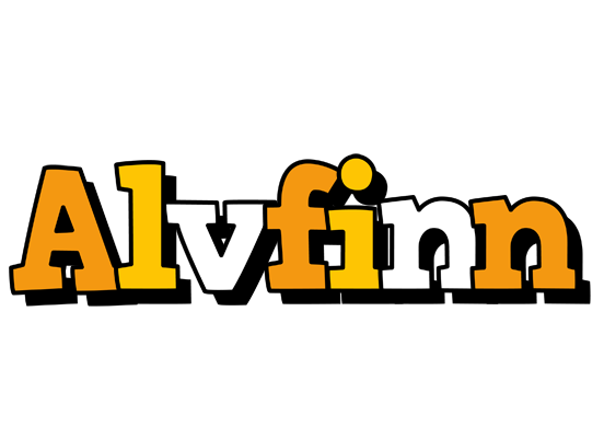 Alvfinn cartoon logo