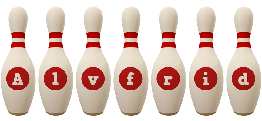 Alvfrid bowling-pin logo