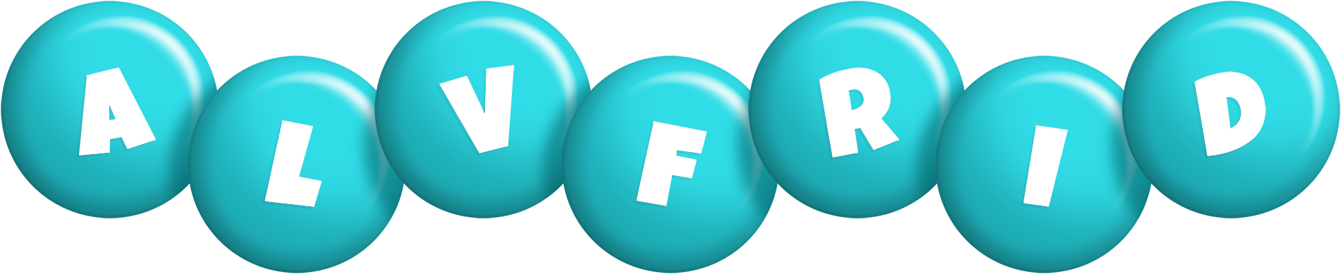 Alvfrid candy-azur logo