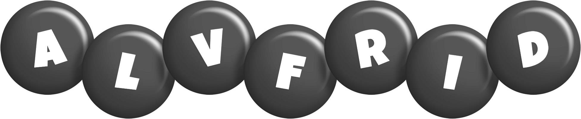 Alvfrid candy-black logo