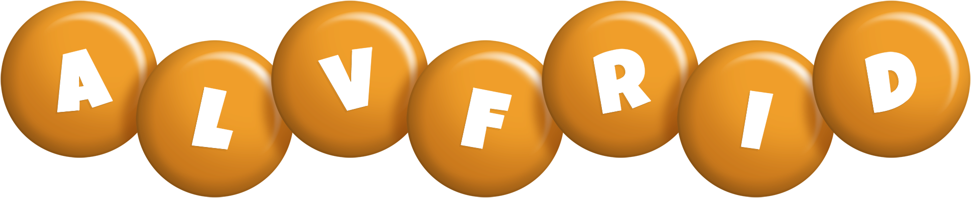 Alvfrid candy-orange logo