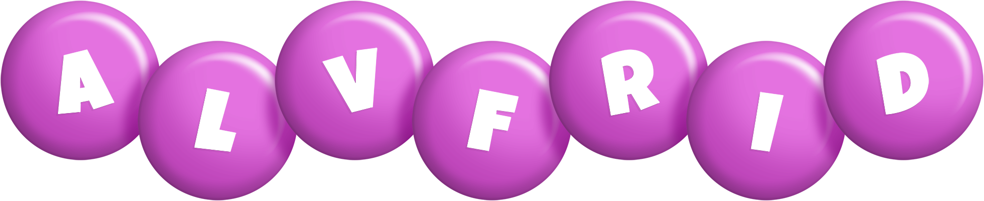 Alvfrid candy-purple logo