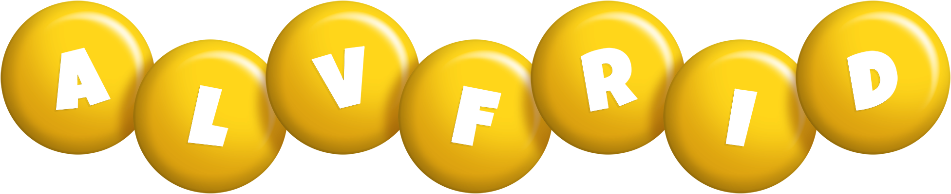 Alvfrid candy-yellow logo