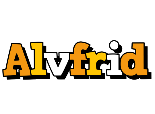Alvfrid cartoon logo
