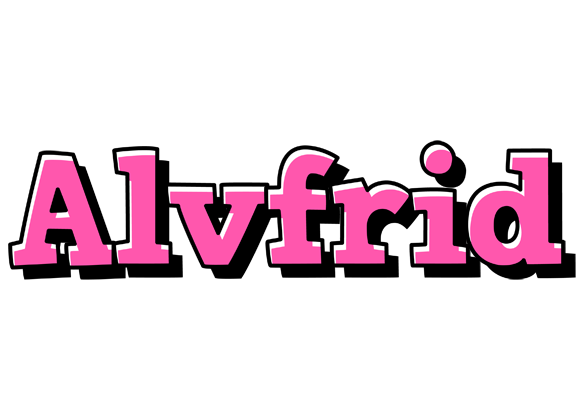 Alvfrid girlish logo