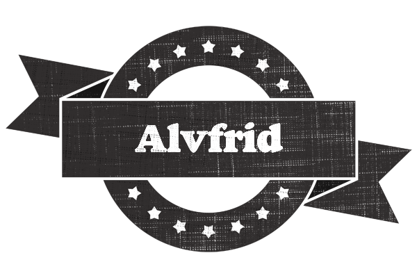 Alvfrid grunge logo