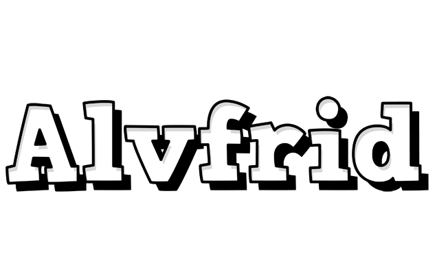 Alvfrid snowing logo