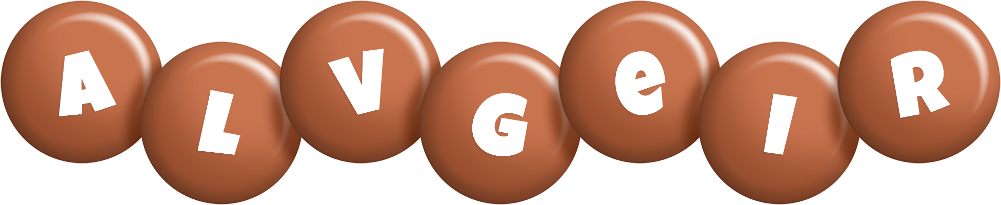 Alvgeir candy-brown logo