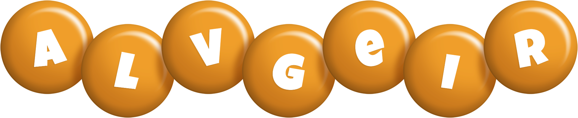 Alvgeir candy-orange logo