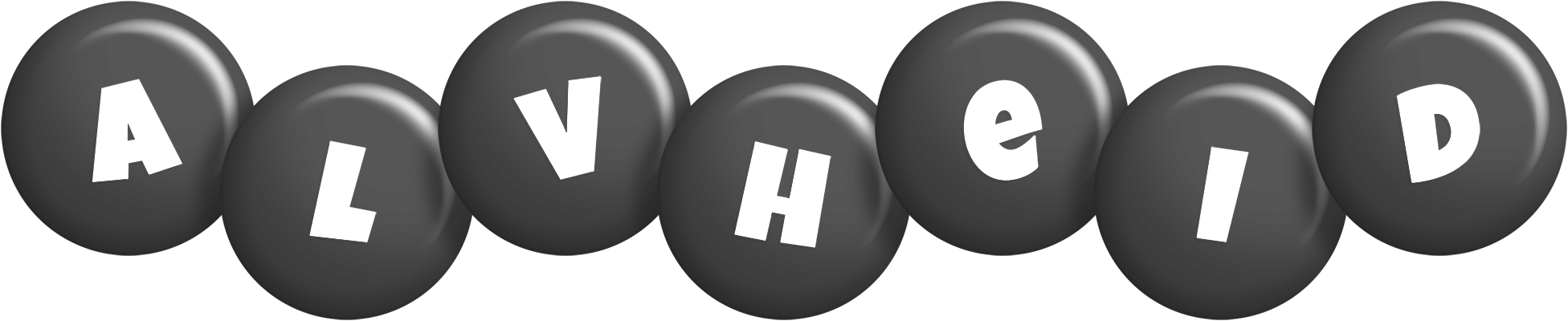 Alvheid candy-black logo