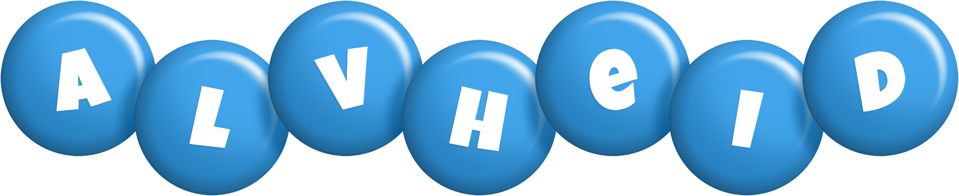 Alvheid candy-blue logo