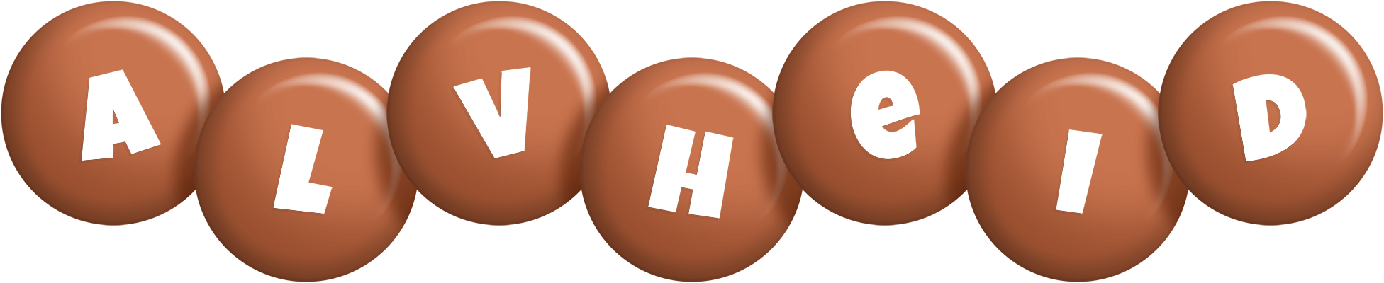 Alvheid candy-brown logo
