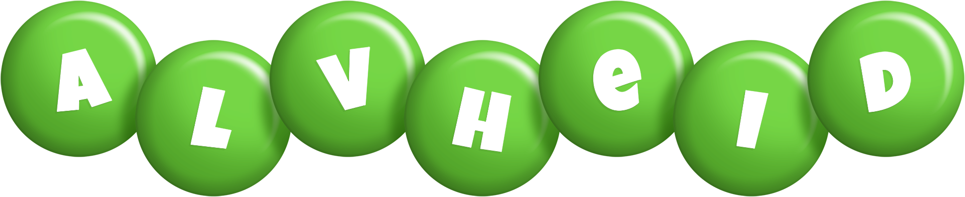 Alvheid candy-green logo