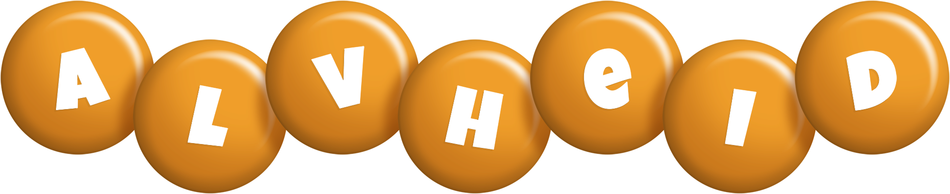 Alvheid candy-orange logo